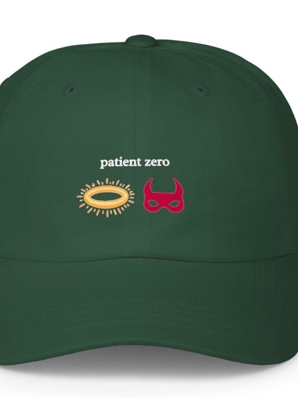 Patient Zero Swiftie Green Cap with Halo & Mask Embroidery